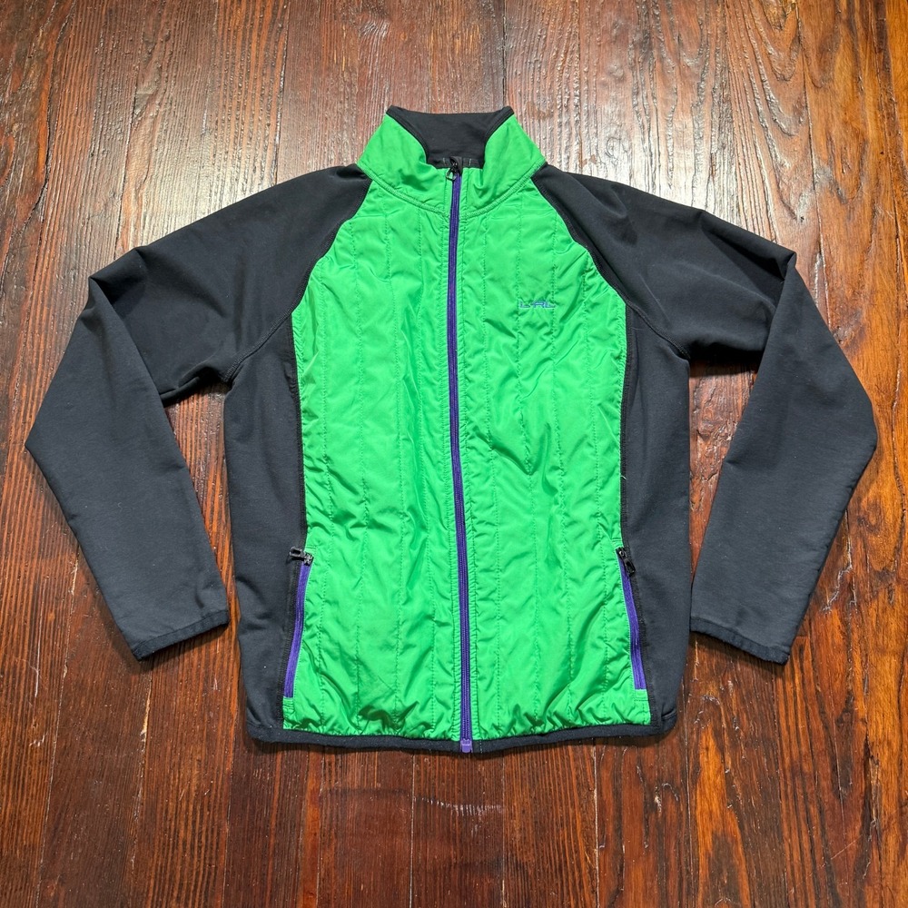 Lauren Ralph Lauren Active Jacket Womens Large Green Black Full Zip L-RL Track